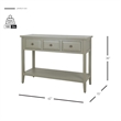 NPD Furniture Wexford 3in Wood Drawer Console Table in Sage Green