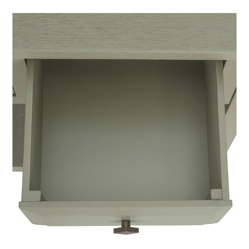 NPD Furniture Wexford 3in Wood Drawer Console Table in Sage Green
