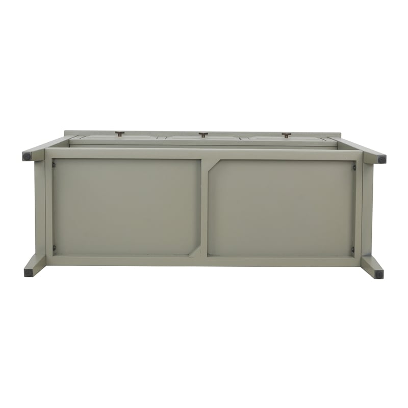 NPD Furniture Wexford 3in Wood Drawer Console Table in Sage Green