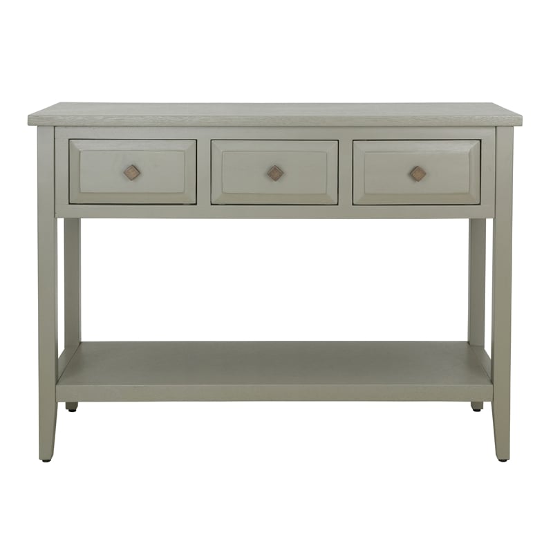 NPD Furniture Wexford 3in Wood Drawer Console Table in Sage Green