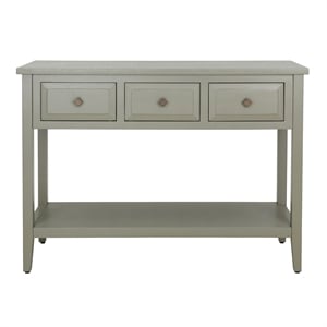 NPD Furniture Wexford 3in Wood Drawer Console Table in Sage Green