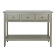 NPD Furniture Wexford 3in Wood Drawer Console Table in Sage Green