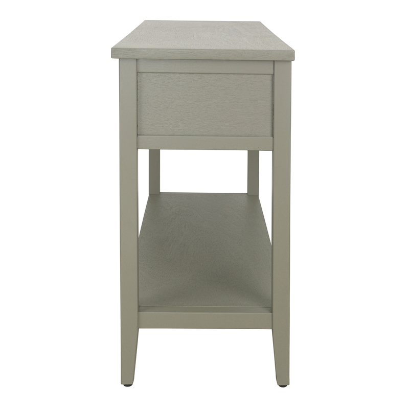NPD Furniture Wexford 3in Wood Drawer Console Table in Sage Green