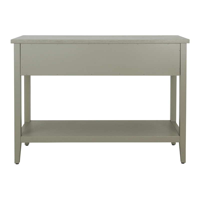 NPD Furniture Wexford 3in Wood Drawer Console Table in Sage Green