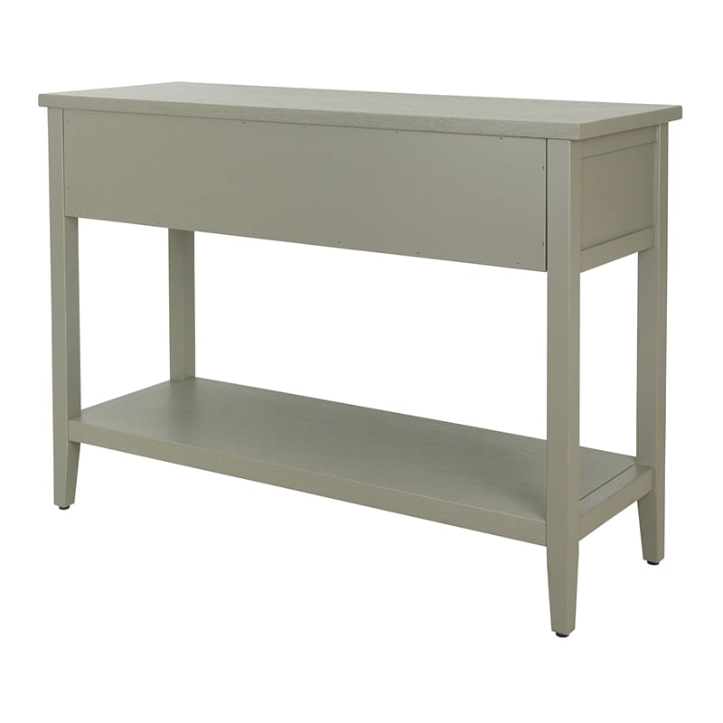 NPD Furniture Wexford 3in Wood Drawer Console Table in Sage Green