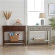 NPD Furniture Wexford 3in Wood Drawer Console Table in Walnut