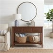 NPD Furniture Wexford 3in Wood Drawer Console Table in Walnut