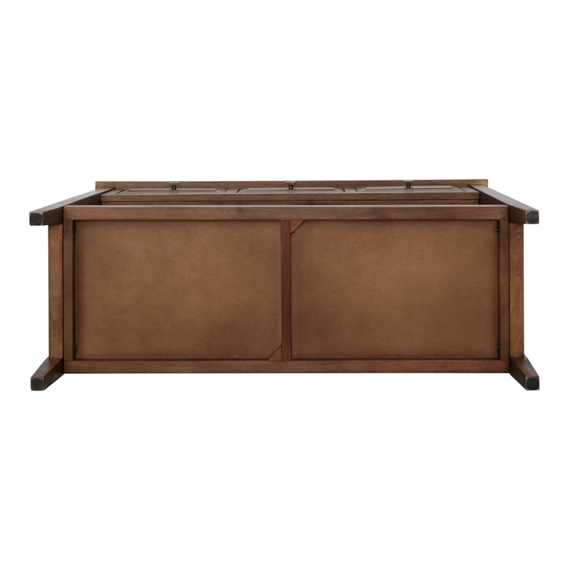 NPD Furniture Wexford 3in Wood Drawer Console Table in Walnut