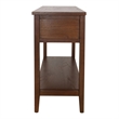 NPD Furniture Wexford 3in Wood Drawer Console Table in Walnut