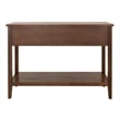 NPD Furniture Wexford 3in Wood Drawer Console Table in Walnut