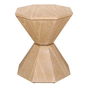 NPD Furniture Muska Wood Accent Table in Brushed Sand