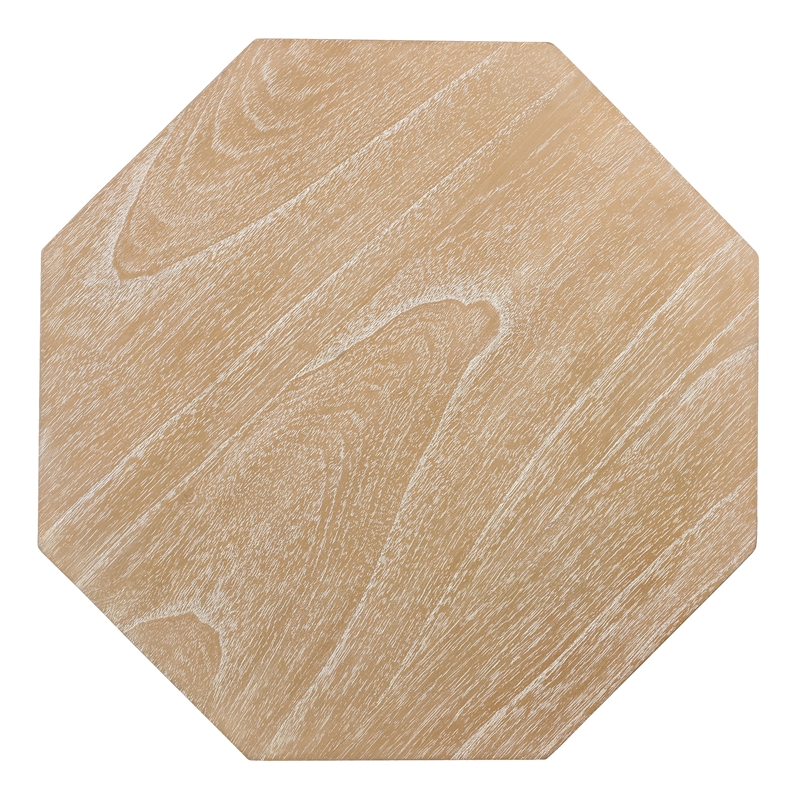NPD Furniture Muska Wood Accent Table in Brushed Sand