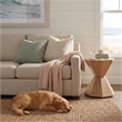 NPD Furniture Muska Wood Accent Table in Brushed Sand