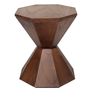 NPD Furniture Muska Wood Accent Table in Walnut