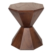 NPD Furniture Muska Wood Accent Table in Walnut