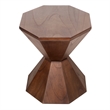 NPD Furniture Muska Wood Accent Table in Walnut