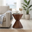 NPD Furniture Muska Wood Accent Table in Walnut