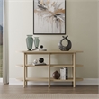NPD Furniture Lester Wood Console Table in Weathered Sand
