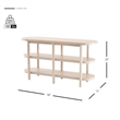 NPD Furniture Lester Wood Console Table in Weathered Sand
