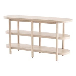 NPD Furniture Lester Wood Console Table in Weathered Sand