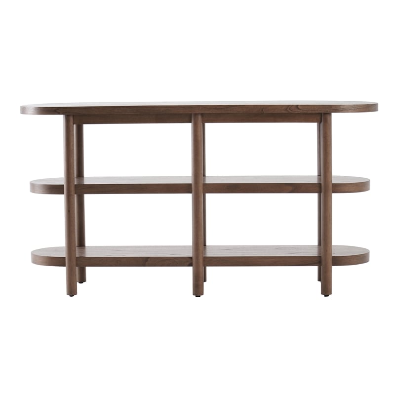 NPD Furniture Lester Wood Console Table in Walnut