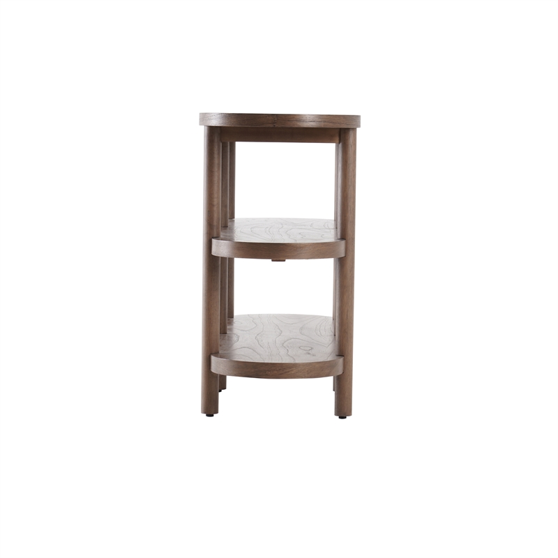 NPD Furniture Lester Wood Console Table in Walnut