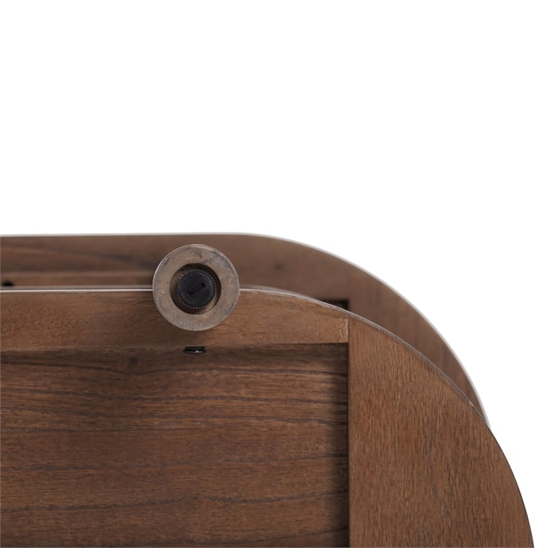 NPD Furniture Lester Wood Console Table in Walnut