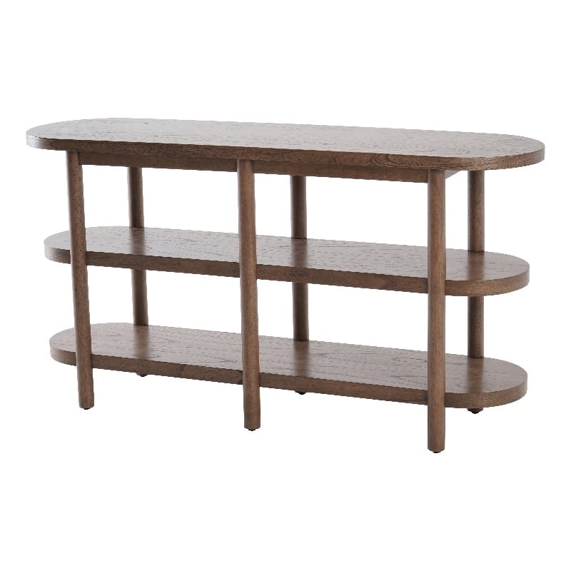 NPD Furniture Lester Wood Console Table in Walnut