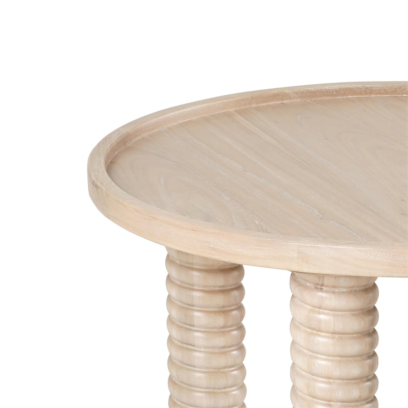 NPD Furniture Crellin Wood Coffee Table in Weathered Sand