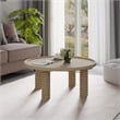 NPD Furniture Crellin Wood Coffee Table in Weathered Sand
