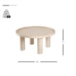 NPD Furniture Crellin Wood Coffee Table in Weathered Sand