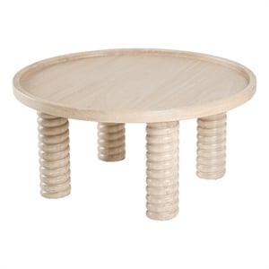 NPD Furniture Crellin Wood Coffee Table in Weathered Sand