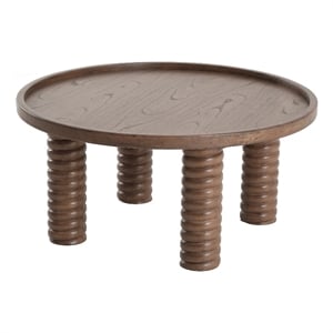NPD Furniture Crellin Wood Coffee Table in Walnut