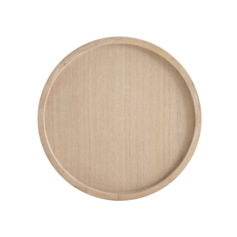 NPD Furniture Crellin Wood Accent Table in Weathered Sand