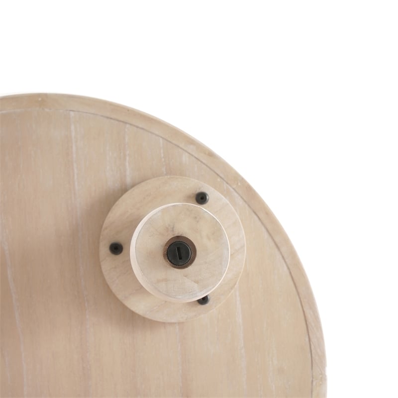 NPD Furniture Crellin Wood Accent Table in Weathered Sand