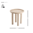 NPD Furniture Crellin Wood Accent Table in Weathered Sand