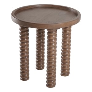 NPD Furniture Crellin Wood Accent Table in Walnut