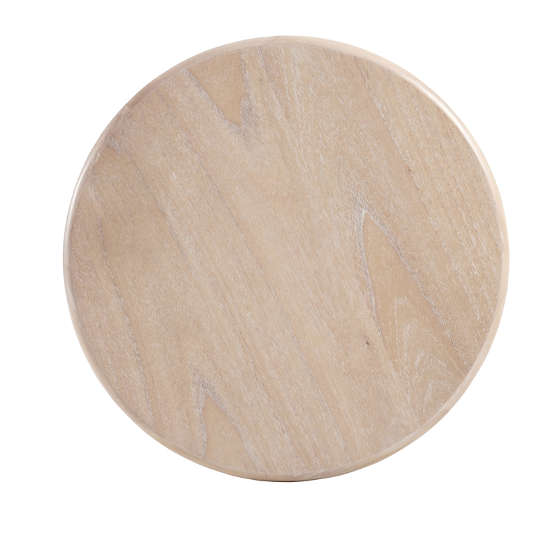 NPD Furniture Ensley Wood Accent Table in Weathered Sand