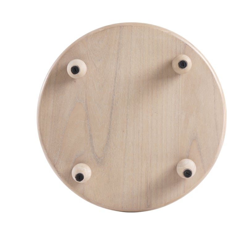 NPD Furniture Ensley Wood Accent Table in Weathered Sand