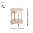 NPD Furniture Ensley Wood Accent Table in Weathered Sand