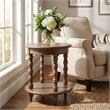 NPD Furniture Ensley Wood Accent Table in Walnut