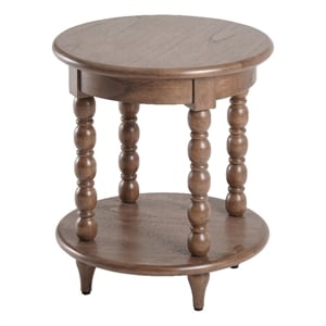 NPD Furniture Ensley Wood Accent Table in Walnut