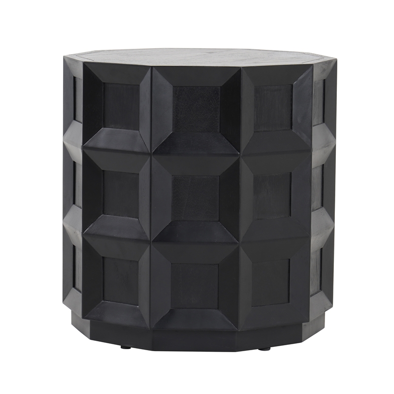 NPD Furniture Finnan Wood Accent Table in Black