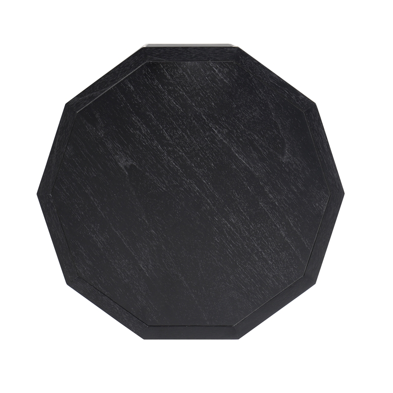 NPD Furniture Finnan Wood Accent Table in Black