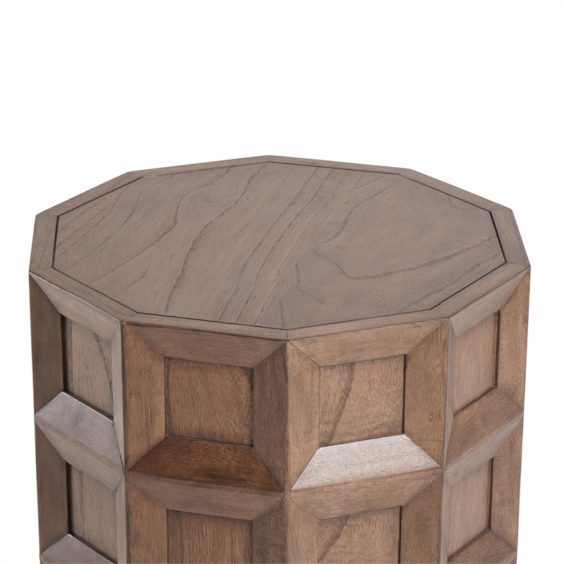 NPD Furniture Finnan Wood Accent Table in Walnut