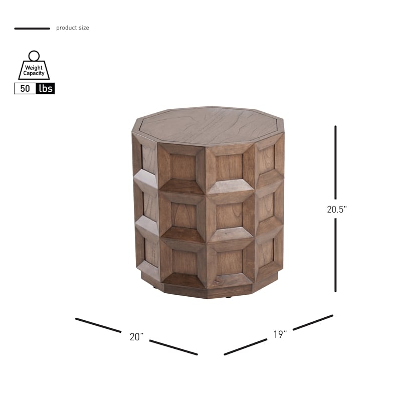 NPD Furniture Finnan Wood Accent Table in Walnut