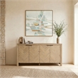 NPD Furniture - Kingston Herringbone 4-Door Sideboard - Light Natural Wood