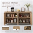 NPD Furniture - Kingston Herringbone 4-Door Sideboard - Light Natural Wood