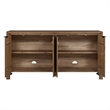 NPD Furniture - Kingston Herringbone 4-Door Sideboard - Hazelnut Brown Wood