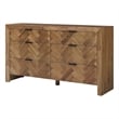 Kingston Herringbone 6-Drawer Dresser - Hazelnut Brown - Wood